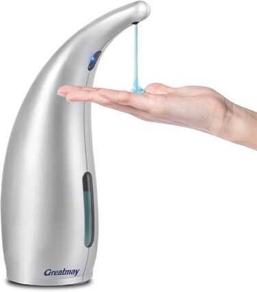 Greatmay Automatic Soap Dispenser - Touchless Electric 300ml Soap Dispenser with Adjustable Settings, IPX6 Waterproof for Bathroom, Kitchen