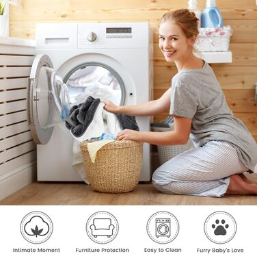 PETTOM Плед для собак та котів, водовідштовхуючий, м'який флісовий підстилку, 152 x 127 см (Сірий)