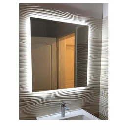 Квадратне дзеркало у ванну кімнату з LED-підсвіткою, 110x110 см