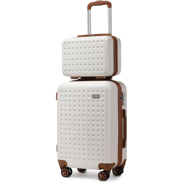 Набір валіз KONO з ABS пластику, 2 шт. (67x44x27 см), з TSA замком, блакитні