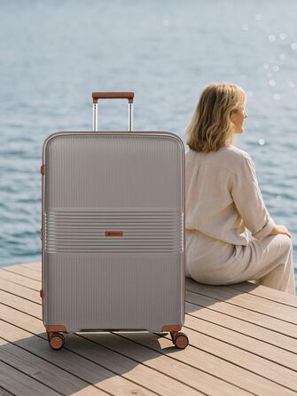 Набір валіз Cappuccino Eco Edition 3-в-1: розширювані, з TSA-замком та подвійними колесами
