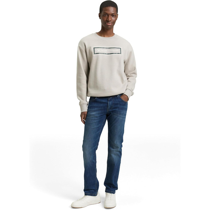 Джинси чоловічі TOM TAILOR Aedan Straight Stretch 36W/32L Mid Stone Wash Denim