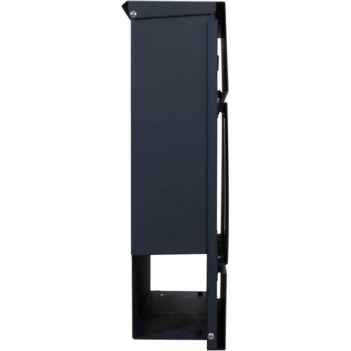 Поштовий ящик настінний дизайнерський антрацит RAL 7016 з газетницею, захищений від погодних умов, порошкове покриття