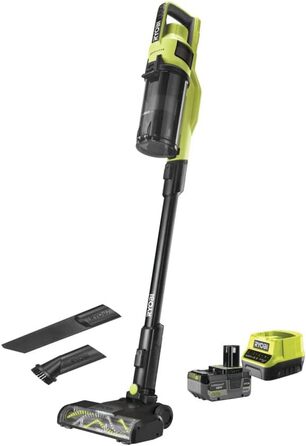RYOBI RSV18BL-0 акумуляторний пилосос 18V ONE+ безщітковий, 900 л/хв, 800 мл, зелений та антрацитовий (без акумулятора та зарядного пристрою)