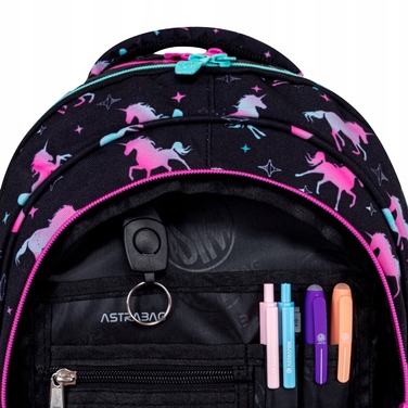 Багатовідсіковий шкільний рюкзак AstraBag, багатоколірний, 27 л