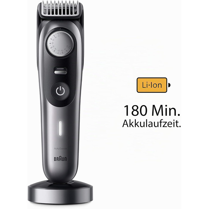 Триммер для бороди Braun Series 9 BT9440: професійний набір 11 в 1, акумуляторний, водонепроникний, 40 налаштувань довжини, хромований