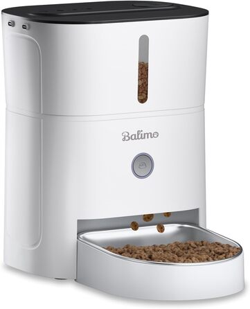 Автоматичний годівниця для котів Balimo 3L з таймером, нічником та мискою з нержавіючої сталі, для собак та котів, Fresh Lock