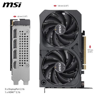 Відеокарта MSI GeForce RTX 5050 8G Shadow 2X OC - 8GB GDDR6, PCIe 5.0, 2602 MHz