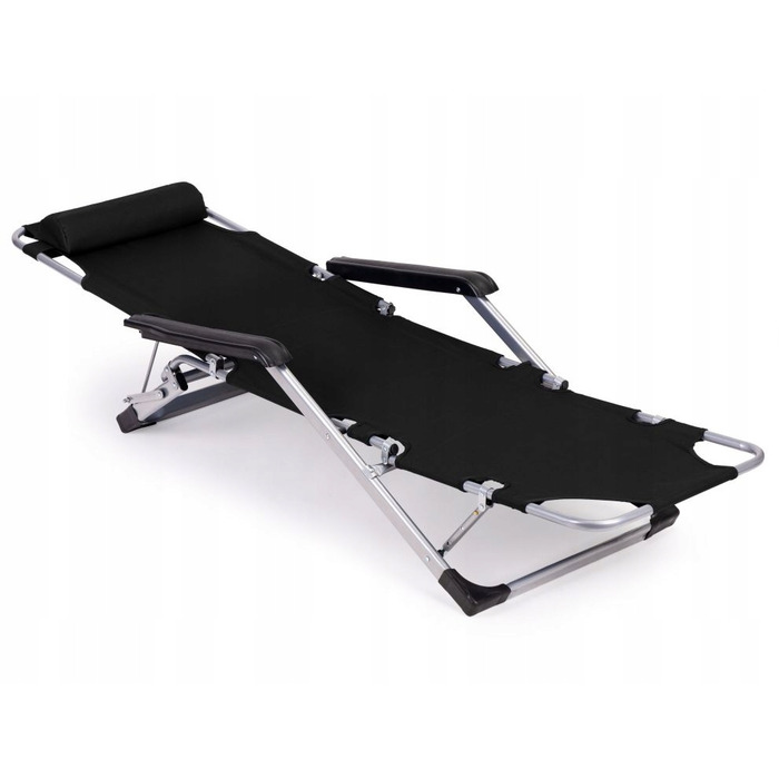 Садовий шезлонг MultiGarden ZRL010F BLACK, чорний