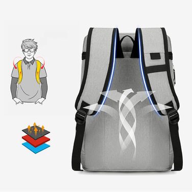 Терморюкзак-холодильник 30 л, велика місткість, для пікніка, пляжу, кемпінгу (світло-сірий)