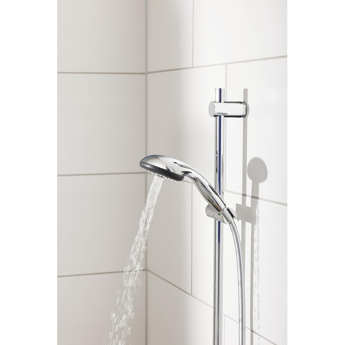 Душова лійка GROHE Vitalio Start 100 кругла, хром, 3 струмені, водозберігаюча, універсальне кріплення