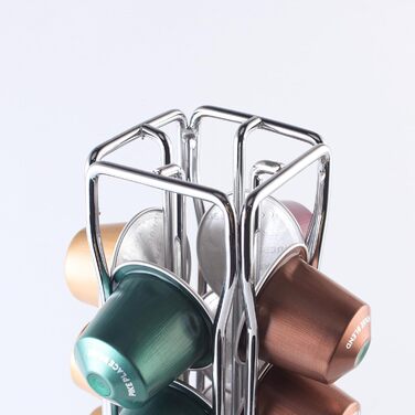 Тримач для капсул Nespresso Sevenline, органайзер на 40 капсул, срібляний