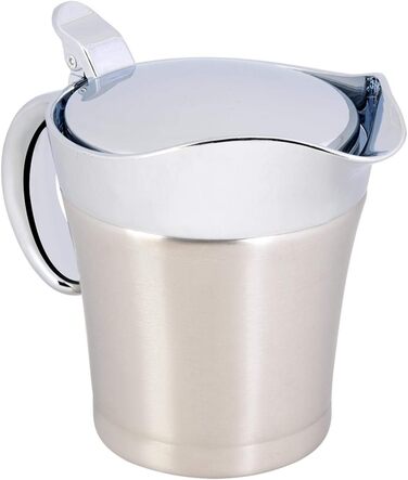 450 ML / 750 ML 304 Stainless Steel Thermosoße Pot Double-Walled Insulated Saucepan Serving Pot Bucket for Juice Tomato Sauce Kitchen Supplies (450ML)