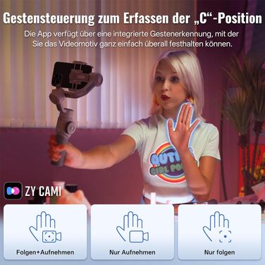 ZHIYUN CinePeer Smooth 5E: Стабілізатор для смартфона з підсвічуванням, штативом та жестами, до 300г