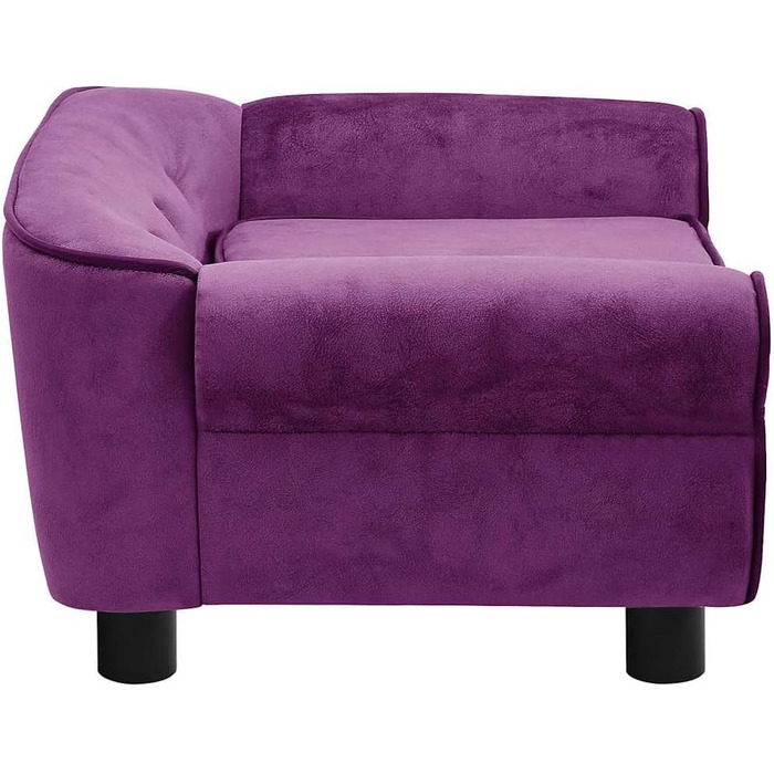 Софа для собак VidaXL, 72x45x30 см, плюшеве ліжко для собак/кішок, фіолетовий