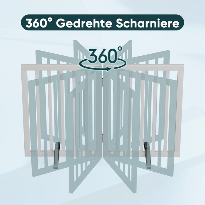 Бамбукове захисне гiтер для дитини та тварин Semiocthome, 2 секції, 90 см, бiлий