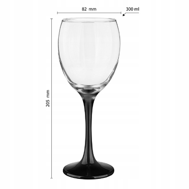 Келихи для вина Glasmark, чорні, 300 мл, 6 шт.