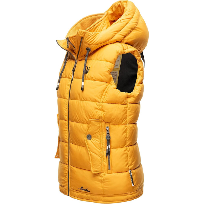 Жіноча легка перехідна жилетка MARIKOO з капюшоном, стеганий жилет, колір жовтий, розмір XS-3XL