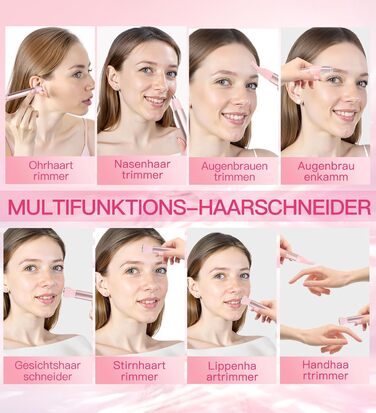 Триммер для видалення волосся з носа, вух та брів 3-в-1, водонепроникний, USB, з чохлом