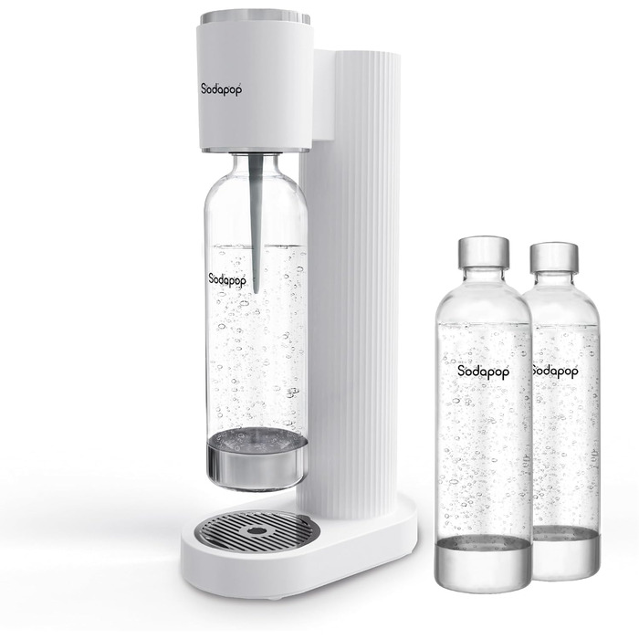 Водопровідна система Sodapop Cooper: стильна та компактна, 44.9 см (білий колір, 3 PET-пляшки в комплекті)