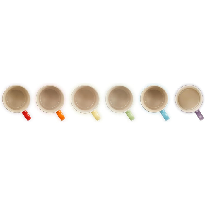 Le Creuset 6-Piece Stoneware Espresso Cups, 100 ml, Rainbow, 79114108359030