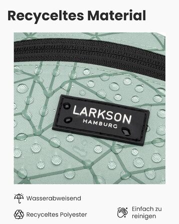 Поясна сумка LARKSON для жінок та чоловіків, м'ятний колір - Finn. Стильна поясна сумка для спорту, активного відпочинку, міста, фестивалів. Сумка через тіло з ремінцем, водовідштовхувальний принт.