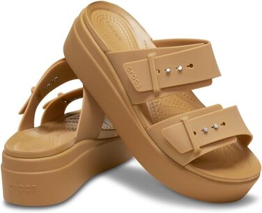 Crocs Brooklyn Buckle Wedge сандалі жіночі Umber 37 EU
