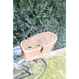 Кошик для велосипеда для багажника з лози з металевою сіткою та подушкою, XL або XXL. Кошик для багажника (XL без подушки)