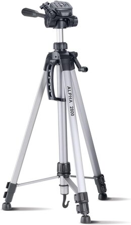 Штатив CULLMANN Alpha 2800: стандартна висота 184 см, максимальне навантаження 2.5 кг, срібний колір
