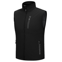 Чоловіча софтшеллова жилетка Outdoor Ventures для активного відпочинку: велосипедна, водонепроникна, вітронепроникна, чорна