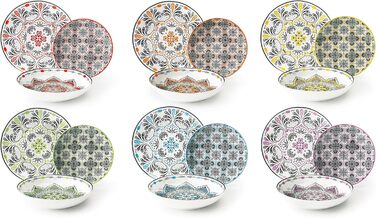 Сервіз Excelsa Roma, 18-ти частинний, порцеляна, багатокольоровий