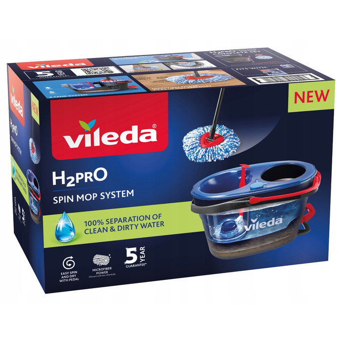 Обертова швабра Vileda H2prO: відро з системою чистої води