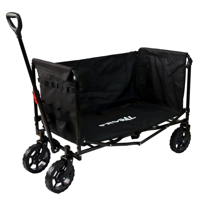 Фросал Візок для собак Бруно, чорний, складний | Транспортний візок для собак з легким доступом