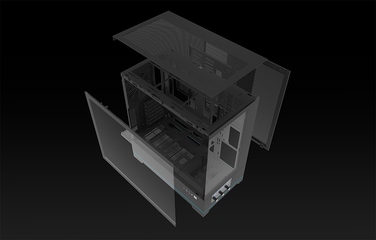 Корпус для ПК DarkFlash DY451 ATX Midi Tower Gaming, загартоване скло, чорний