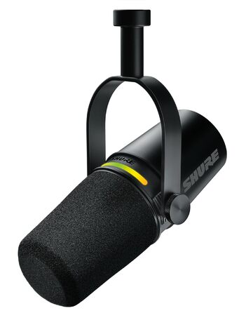 Shure MV7+ Повний комплект для подкастингу: USB/XLR мікрофон, LED-сенсор, автоматичне регулювання, цифровий поп-фільтр, ефекти реверберації - Білий