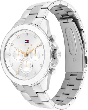Годинник Tommy Hilfiger для жінок з багатою шкалою та кварцовим механізмом, з нержавіючою сталею, білий