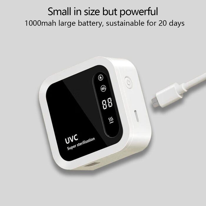 UV Toothbrush Sterilizer Toothbrush Sanitizer Holder, Drill-Free with Digital Display, Dual Mode, 99% Germ Elimination Rate