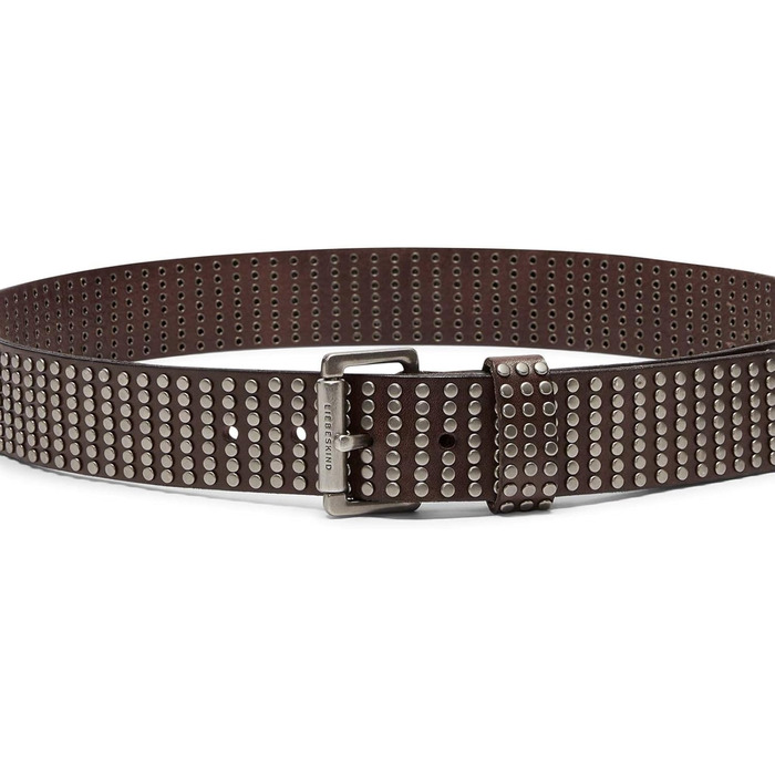 Ремінь жіночий шкіряний Liebeskind 38 мм Cognac з заклепками, 105 см