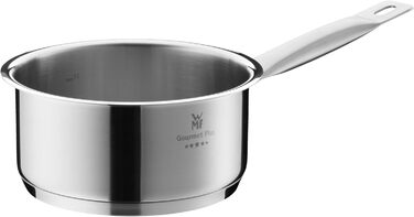 Каструля WMF Gourmet Plus 16 см з нержавіючої сталі Cromargan з металевим кришкою, 1,4 л, для індукційних плит, з внутрішньою шкалою
