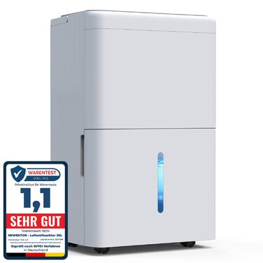 Електричний осушувач повітря Newentor 25L - для підвалу, дому, 215 м³/80 м², з таймером, фільтром, 10 років гарантії