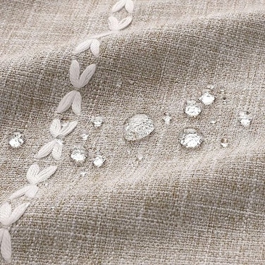 Штора для ванни в стилі Бохо, штучний льон з вишивкою, бежева, текстильна