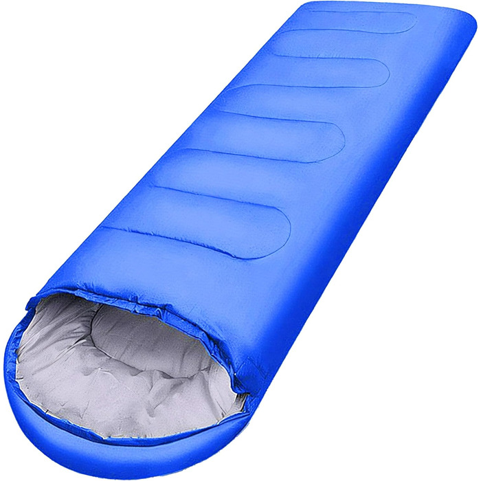 Сплячий мішок Rectoo: водовідштовхуючий, для кемпінгу та подорожей, 200x73 см, блакитний