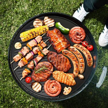 Чавунний гриль-решітка Gusseisen Grillrost, Ø 45 см, для вугільних та газових грилів, 47 x 22.8 x 1.5 см