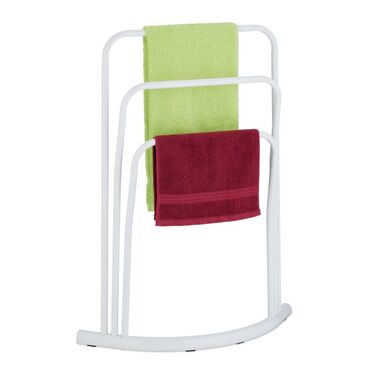 Relaxdays Standing Towel Rack in White
