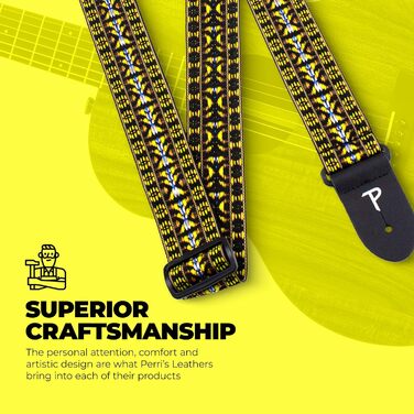 Гітарний ремінь Perri's Leather Poly Pro Hootenanny, 58 дюймів (147 x 13 x 13 см), BHT-2079, різнокольоровий