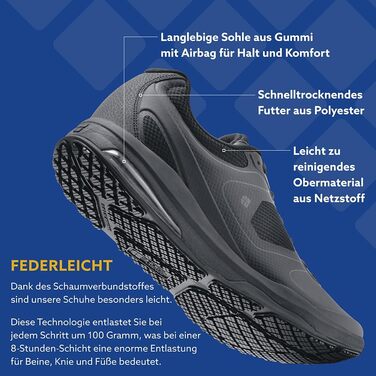 Чоловічі робочі кросівки Shoes for Crews Evolution II 41 EU – антиковзаюча підошва, комфорт, дихаючі, водонепроникні, для ресторану, кухні, офіціантів, кухарів, роздрібної торгівлі