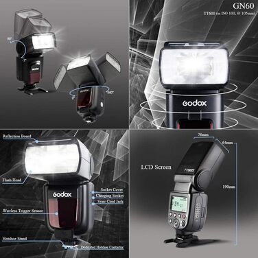 Спалах Godox TT600 - універсальний Speedlite для камер Canon, Nikon, Fujifilm, Pentax, Olympus, Panasonic