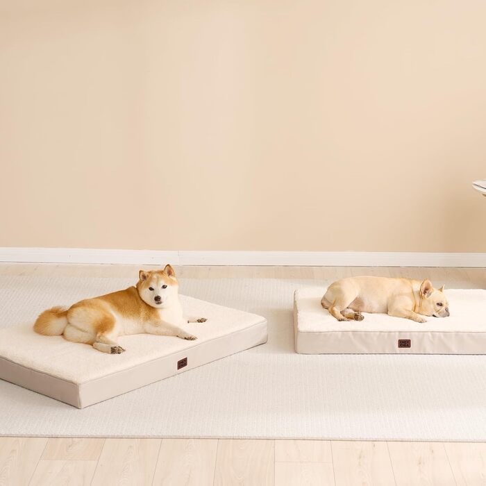 Ортопедичне ліжко для собак EHEYCIGA, малі породи, 76x51x9 см, з м'яким вкладишем, для переноски, Kamel
