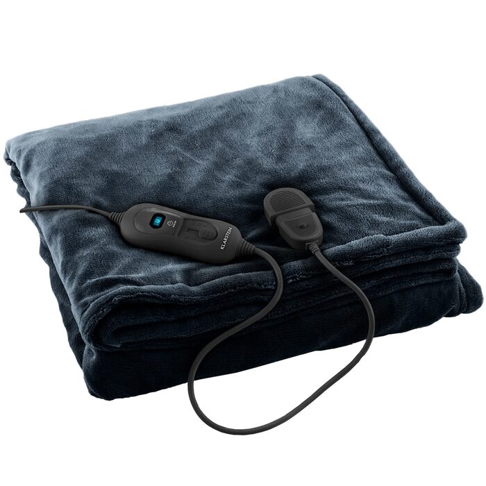 Електрична ковдра Klarstein XL з підігрівом, 120 Вт, з автовимкненням, 180x130 см, антрацит
