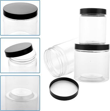 Набір контейнерів для зберігання продуктів 16 шт. (240мл + 420мл) з кришкою, BPA-Free, прозорі